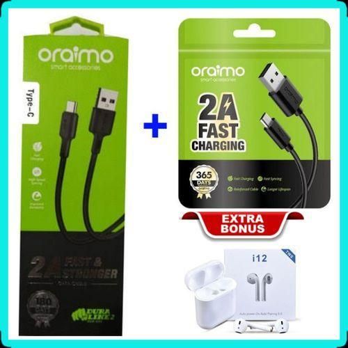 product_image_name-Generic-Oraimo Fast Charging Cable Type C + USB Cable +Free Gifts-1