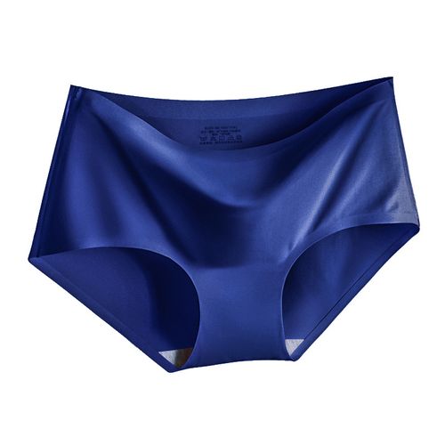 Hot】 M-XXL Ice Silk Panties Seamless Underwear One-piece Panties