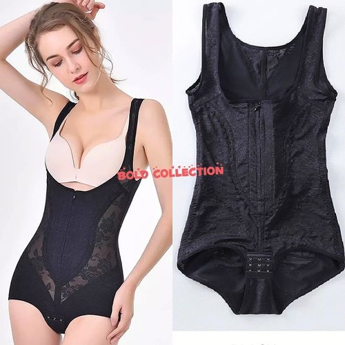 Fashion Open Bust Tummy Slimming Mesh Corset Full Body Shaper(Size