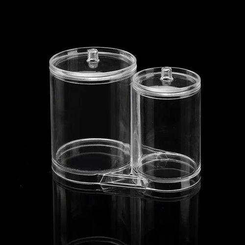 product_image_name-Generic-Double barrel acrylic cotton swab storage box -2