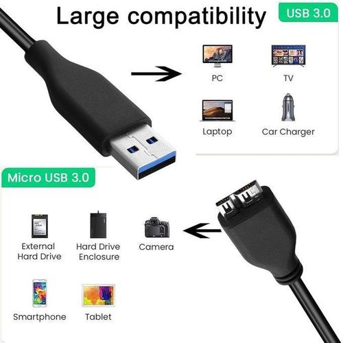 product_image_name-Generic-USB 3.0 Cable A To Micro B High Speed Upto 4.8Gbps Data Transfer Cable For Portable External Hard Drive -Black/Blue-6