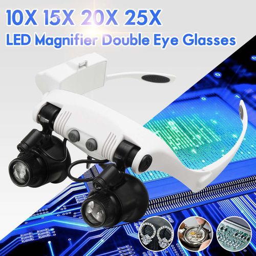 Watch Repair Jewelers Glasses with 4 Lens for Electronics Repair  10X/15X/20X/25X, Watch Tools, Hand Tools, Tools