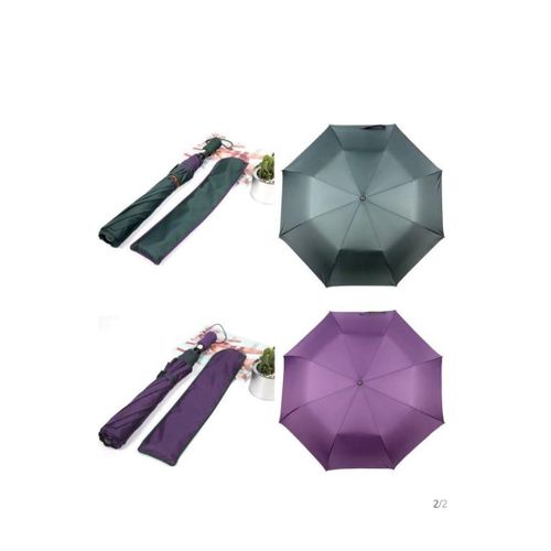 product_image_name-Generic-Green Windproof LONG Durable Foldable Rain Umbrella Strong Windproof Travel Umbrella-1