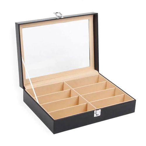 product_image_name-Generic-8 Grid Glasses Organizer Storage Box – Portable Dustproof Display Case-1