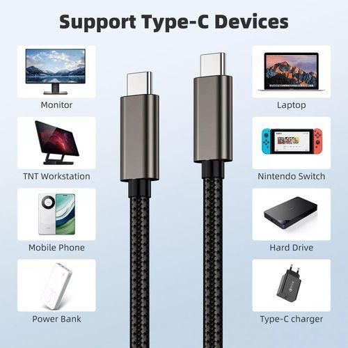 product_image_name-Generic-USB-C to USB-C 3.2 Gen 2 Superspeed+ 20Gbps Data/100W Fast Charge Type-C Cable-2
