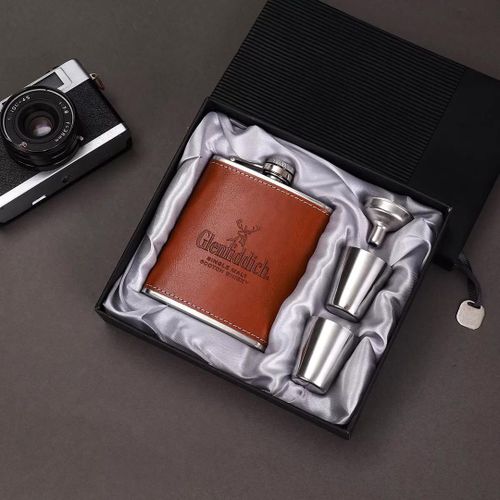 product_image_name-Generic- whiskey flasks gift set  A whisky flask  + 2tot glass + funnel  -3