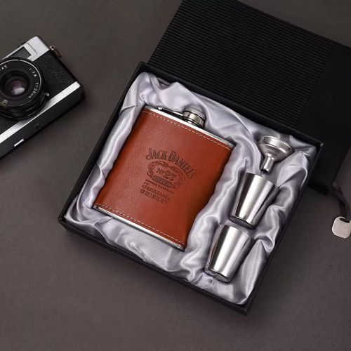 product_image_name-Generic- whiskey flasks gift set  A whisky flask  + 2tot glass + funnel  -4