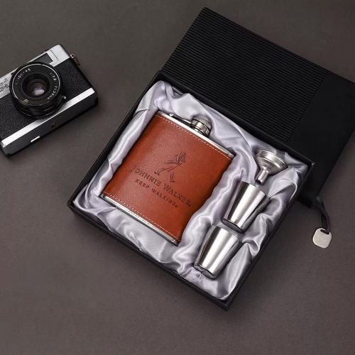 product_image_name-Generic- whiskey flasks gift set  A whisky flask  + 2tot glass + funnel  -5