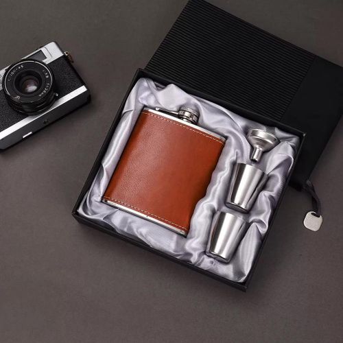 product_image_name-Generic- whiskey flasks gift set  A whisky flask  + 2tot glass + funnel  -7