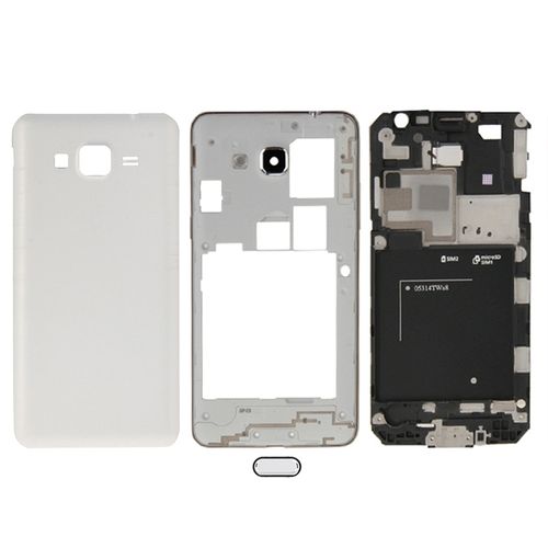 constant verstoring moeilijk Ipartsbuy for Samsung Galaxy Grand Prime / G530 (Dual SIM Card Version)  Full Housing Cover (Front Housing LCD Frame Bezel Plate + Middle Frame  Bazel + Battery Back Cover) + Home Button(White) @