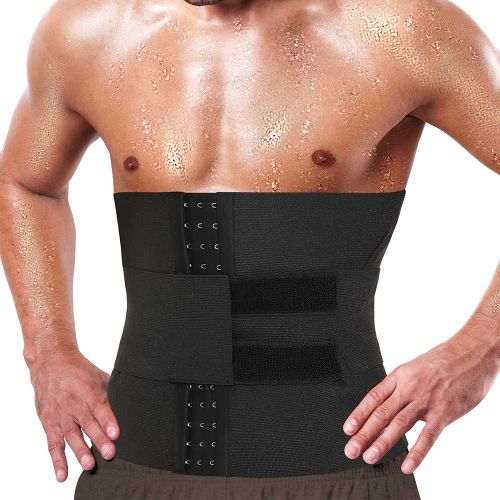 Men Breathable Slim Waist Trainer Corset Belt Fat Burner Slimming