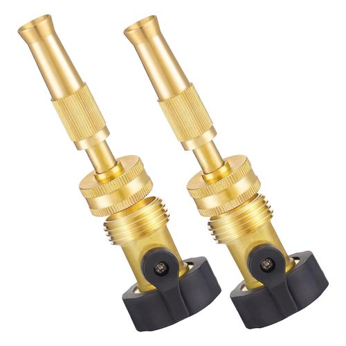 3/4 in. High Pressure Nozzle Water Hose w/Garden Hose Shutoff Valve Brass Heavy-Duty GHT Connectors (4-Pack)