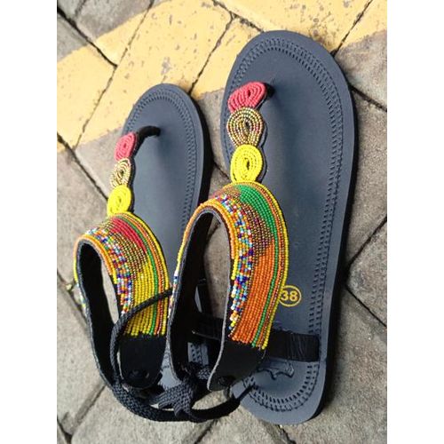 product_image_name-Fashion-Hand-Beaded Leather Sandals -4