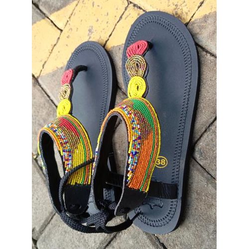 product_image_name-Fashion-Hand-Beaded Leather Sandals -5