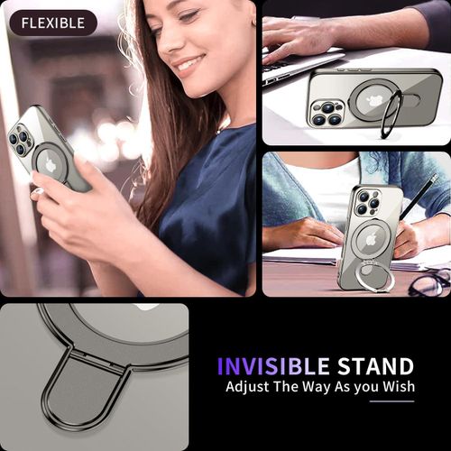 product_image_name-Apple-Matte Clear Magnetic Case (MagSafe) + Free Camera Lens Protector for iPhone 16 Pro Max - Grey-6