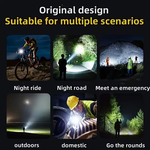 product_image_name-Generic-XA B707 5000LM Rechargeable Zoom LED Tactical Flashlight-5