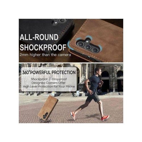 product_image_name-Caseme-For Samsung Galaxy A55 Unique Wallet Case,Soft PU Leather Flip With ID & Credit Card Slots Holder Case-3