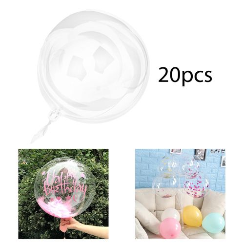 Bobo Balloons 24 Clear Bubble Balloon Large Wide Mouth to