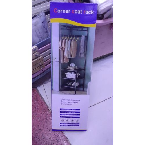 product_image_name-Generic-Multifunctional metallic corner coat hanging rack-2