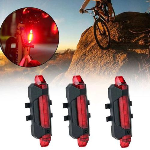 product_image_name-Generic-Bike Headlight Taillight Night Riding Safety Set Bike Light USB Rechargeable Mountain Bike Front Trump-8