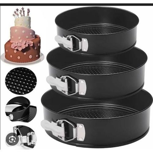 product_image_name-Generic-Non-Stick Round Cake Baking Tins Set18,22& 26cms-3 Pieces-1