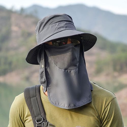 Generic Fishing Hats Men Sun Protection Waterproof With Dark Gray @ Best  Price Online