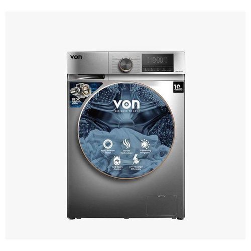 VON 12KG Front Load Washing Machine with Steam & Inverter – Large Capacity for Families (Energy Efficient)
