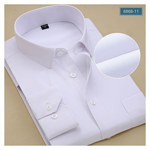 product_image_name-Fashion-Slim Fit Official Long White Sleeved Shirt-1