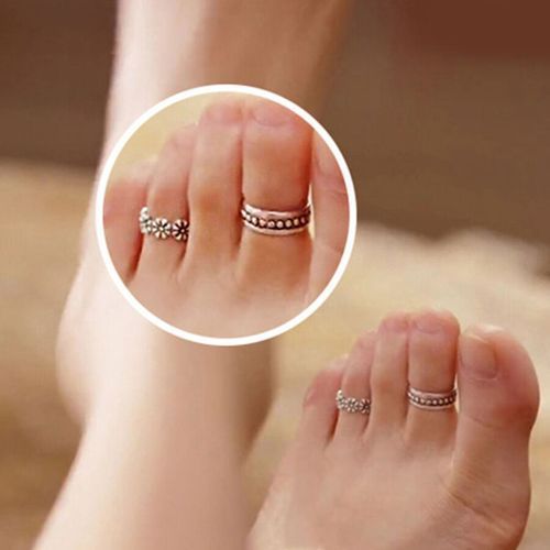 925 Sterling Silver Flower Toe Ring – Diamond Nose Rings