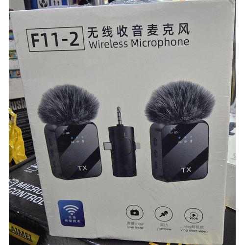 product_image_name-Generic-F11-2 Long-Range Wireless Microphone with No Lag and HD Sound for Professional Use-1