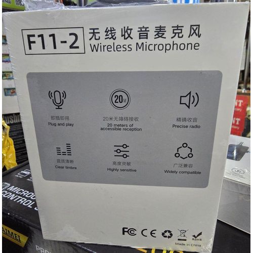 product_image_name-Generic-F11-2 Long-Range Wireless Microphone with No Lag and HD Sound for Professional Use-2