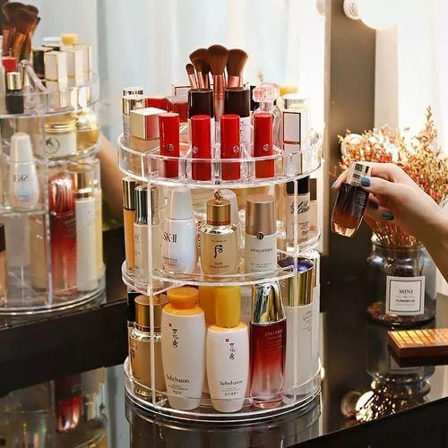 product_image_name-Generic-360 Degree Rotating Acrylic MakeUp Organizer/Cosmetic Organizer-1