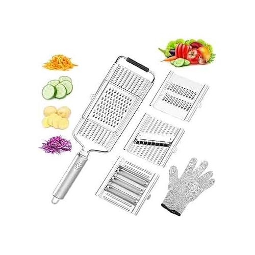 product_image_name-Generic-4 In 1 Blades Vegetable Slicer Grater Shredder-1