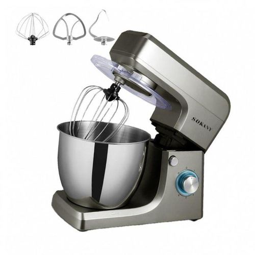 product_image_name-Sokany-1400W 8L Kitchen Electric Mixer,6-Speed Large Capacity Tilt-head Food Mixer With Dough Hook, Wire Whip, Flat Beater & Splash Guard (Silver)-2