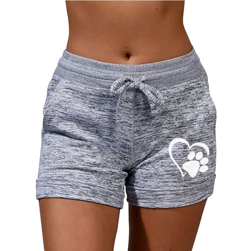 Fashion Women's Shorts Summer Gym Shorts Cute Dog Claw Mid-Waist Sports  Shorts Beach Fitness Pants Women's Oversize Shorts-Gray @ Best Price Online