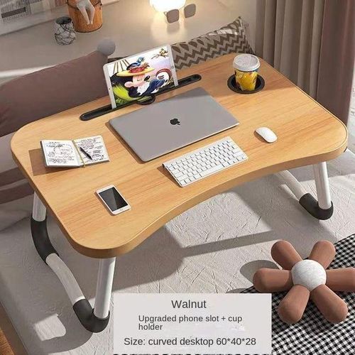 product_image_name-Generic-Foldable Laptop Table/ Work study Table With Cup Holder/ Breakfast Table-1