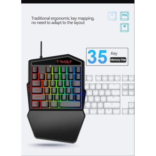 product_image_name-Generic-One handed gaming keyboard coloured backlit USB multimedia waterproof typewriter mini keyboard computer keyboard -4