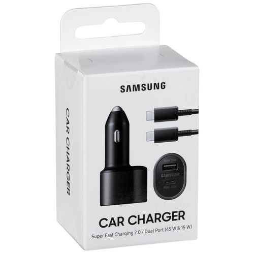product_image_name-Samsung-Galaxy M34 5G (45W+15W) Dual port superfast car charger With USB Type C Cable -1