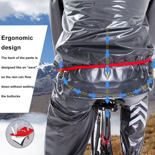 Generic Outdoor Riding Suit Split Raincoat Reflective Strip