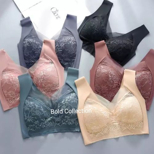 Fashion Sexy Seamless Full Coverage Lace Bra Sexy Wireless Brallete B/C Cup  Lingerie @ Best Price Online