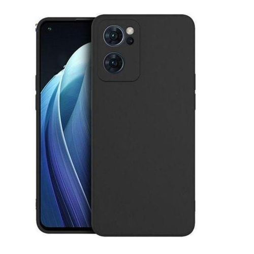 product_image_name-Oppo-Reno 7 5G Soft Matte Silicone Protective Cover- Black-1