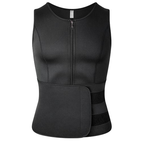 Cheap Men Compression Shirt Body Shaper Waist Trainer Sweat Vest