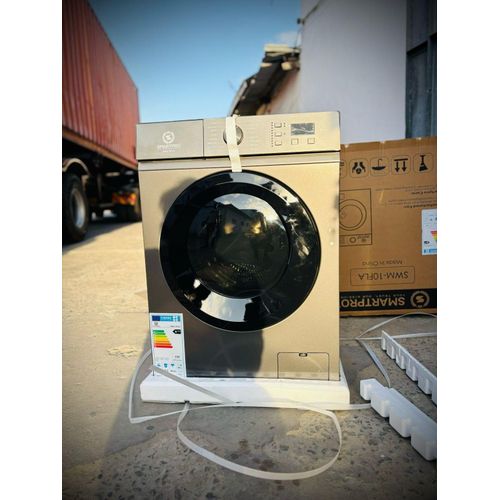 Washing Machine – Front Load Automatic Washer – Metallic Gray – 10kg Capacity, Energy Efficient