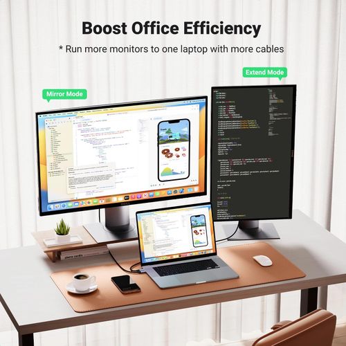 product_image_name-Ugreen-USB-C to HDMI Cable 4K@60Hz (1.5m) – Aluminum Shell, Male-to-Male, Ultra-HD Video Adapter Cord for Laptops, Tablets & Phones – Gray/Black (MM142)-6