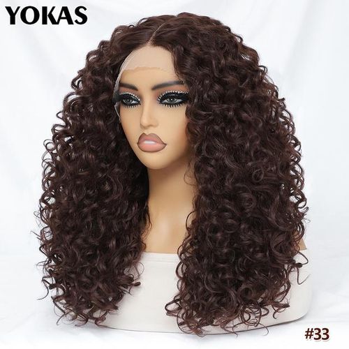 Generic 20 Inch Curly Synthetic Lace Front Wig For Africen Women Black T Part Without Glue Blonde Curly Lace Frontal Wig For Afro Female Best Price Online Jumia Kenya