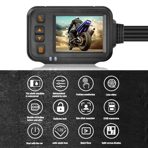 Motorcycle DVR Recording System With 2 Cameras Resolution 1080p