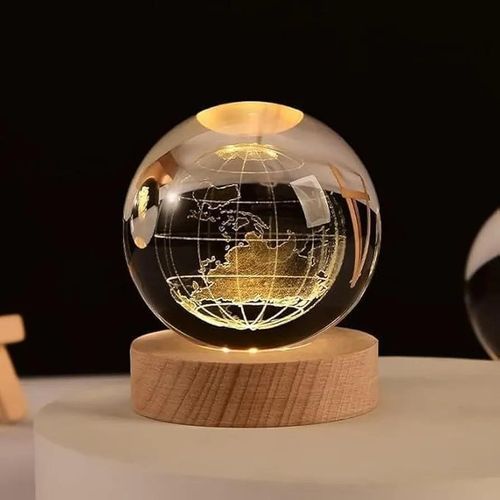 product_image_name-Generic-Illuminated Decorative Glass Globe – Golden Map, Wooden Base-1