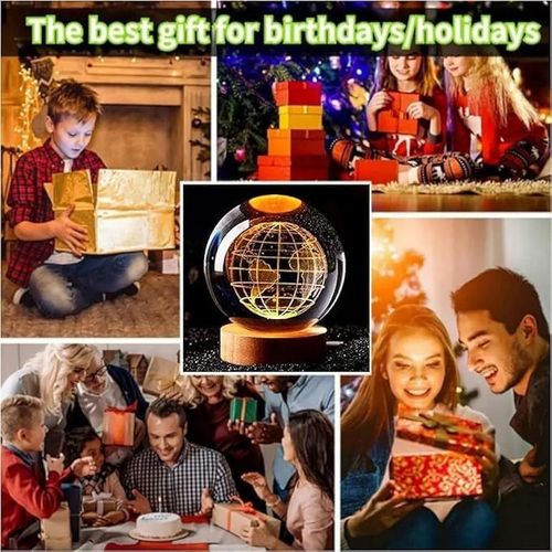 product_image_name-Generic-Illuminated Decorative Glass Globe – Golden Map, Wooden Base-3