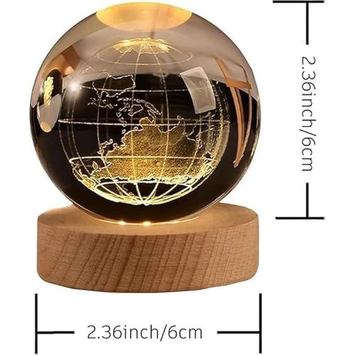 product_image_name-Generic-Illuminated Decorative Glass Globe – Golden Map, Wooden Base-5