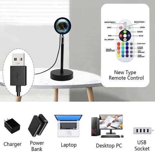 product_image_name-Generic-Sunset Projection Lamp Rainbow LED USB Atmosphere Lighting for TikTok Content Creation-2